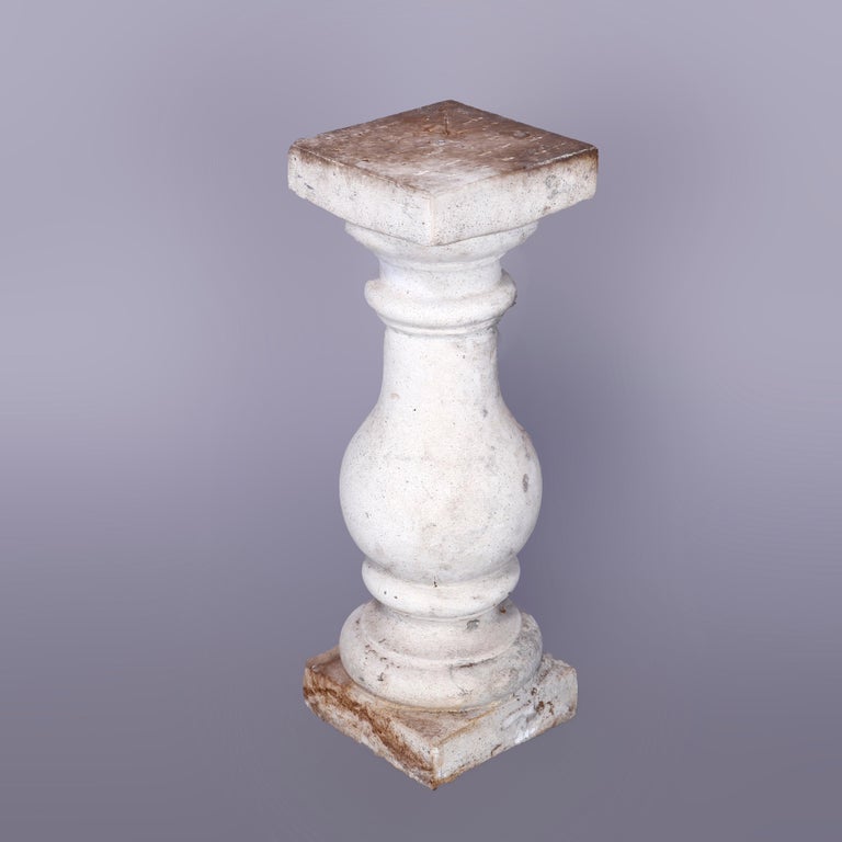 Classical Cast Hard Stone Balustrade Sculpture or Plant Display Pedestal 20th C