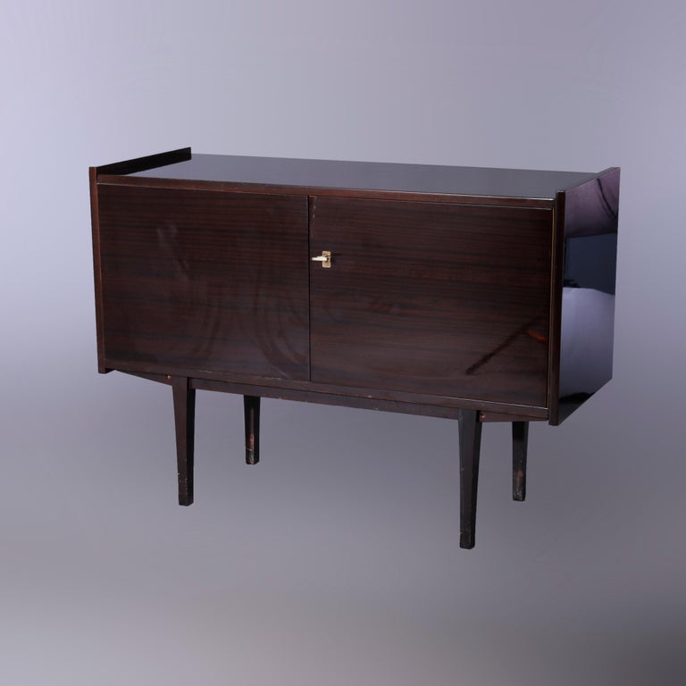 Mid Century Modern Ebonized Double Door Credenza circa 1960