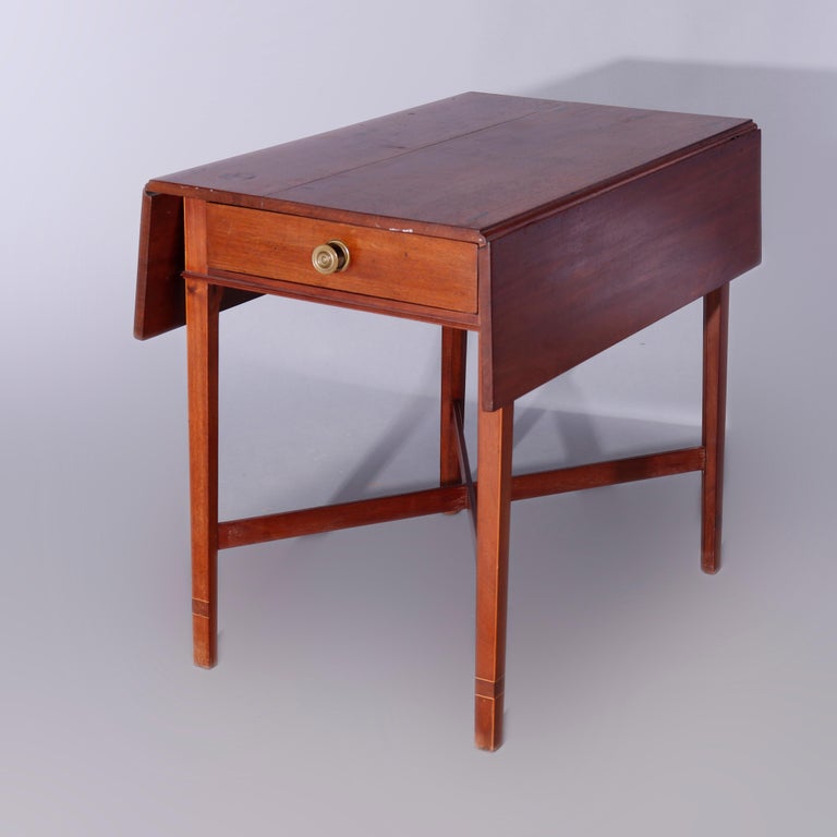 Antique English Mahogany Pembroke Drop Leaf Table Circa 1820