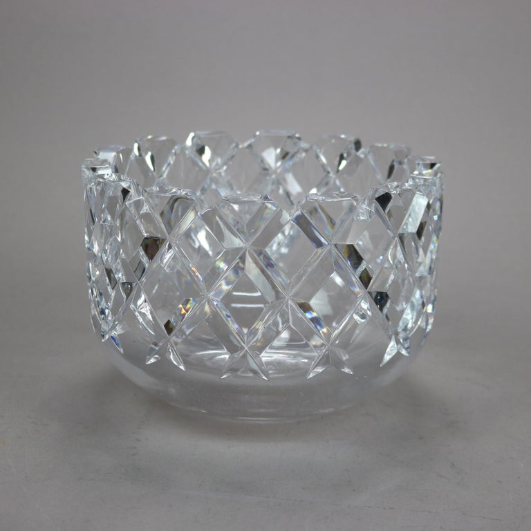 Orrefors Sofiero Cut Lead Crystal Fruit Bowl 20th C