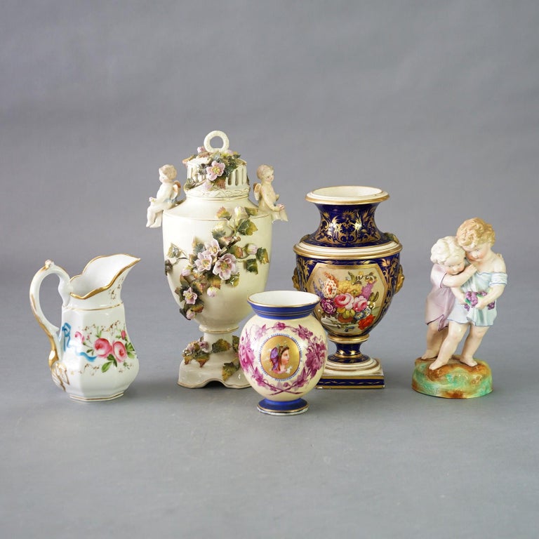 Five Pieces of Antique German/Austrian Porcelain Items C1900