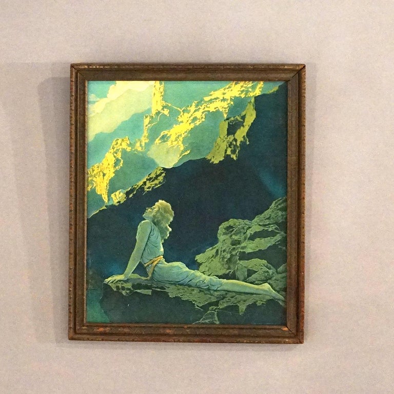 Antique Maxfield Parrish Reinthal & Newman Print “Wild Geese”, Framed, C1920