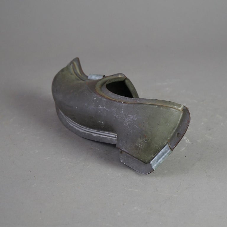 Antique Dutch Country Store Tin Plate “Klompen” Mold C1880’s
