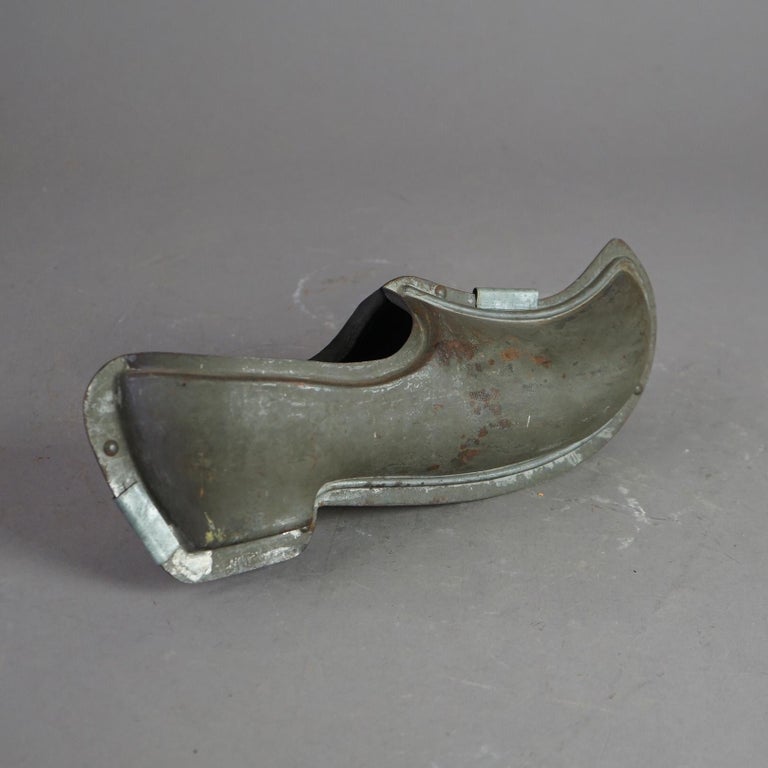 Antique Dutch Country Store Tin Plate “Klompen” Mold C1880’s
