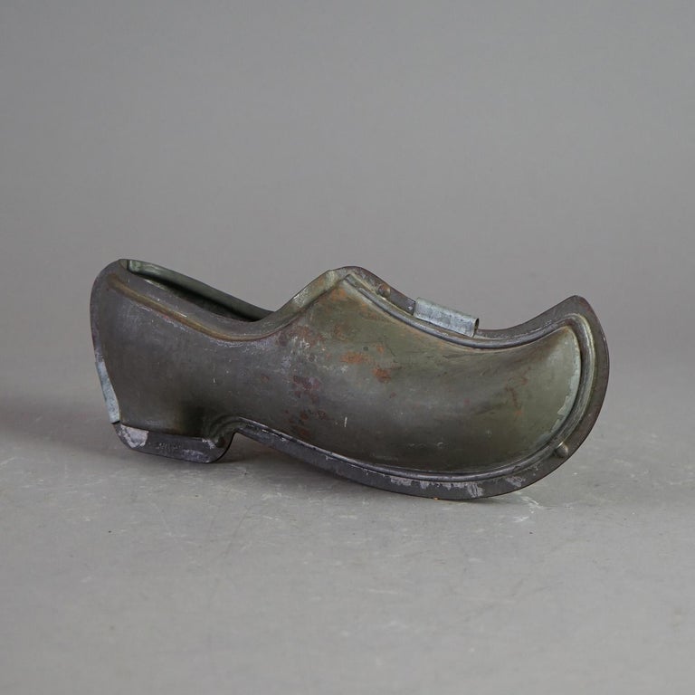 Antique Dutch Country Store Tin Plate “Klompen” Mold C1880’s