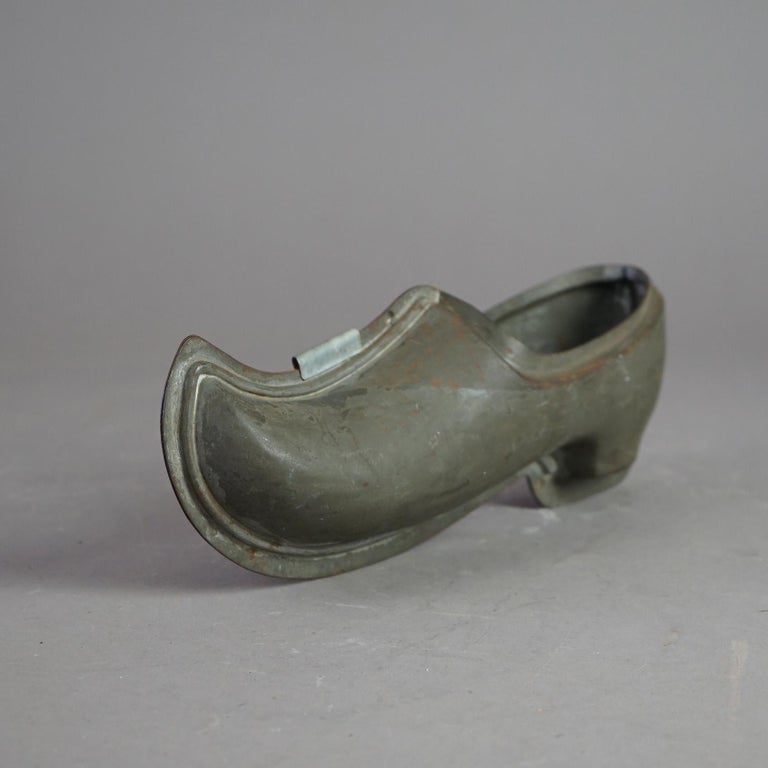 Antique Dutch Country Store Tin Plate “Klompen” Mold C1880’s