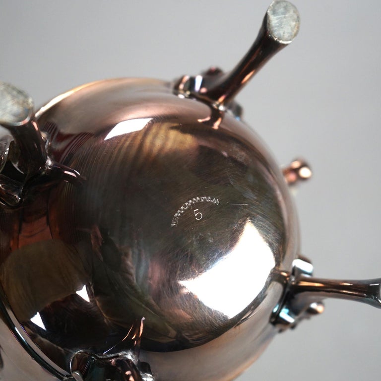 Antique Silver Plated Figural Teapot C1890