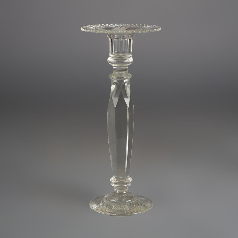 Antique Pair Sinclair Crystal Candlesticks, C1920