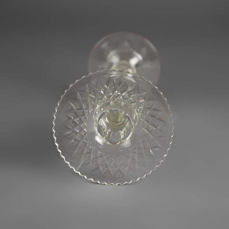 Antique Pair Sinclair Crystal Candlesticks, C1920