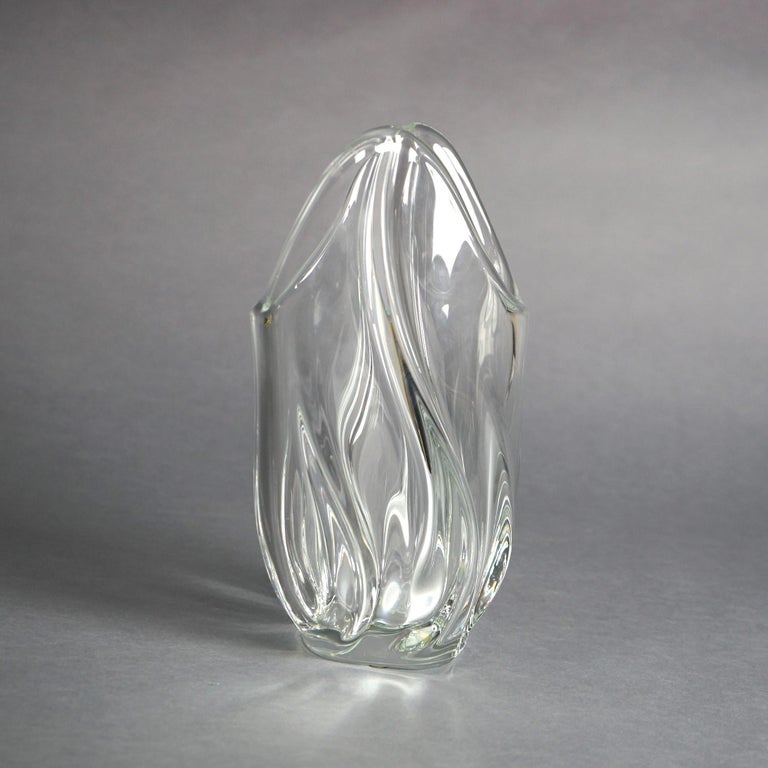 French Art Glass Vase, Signed Art Vannes France, 20th C