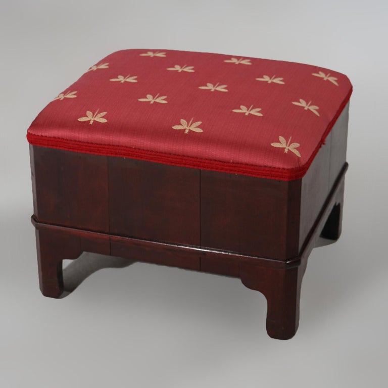 Antique Classical American Empire Mahogany Stool C1840’s