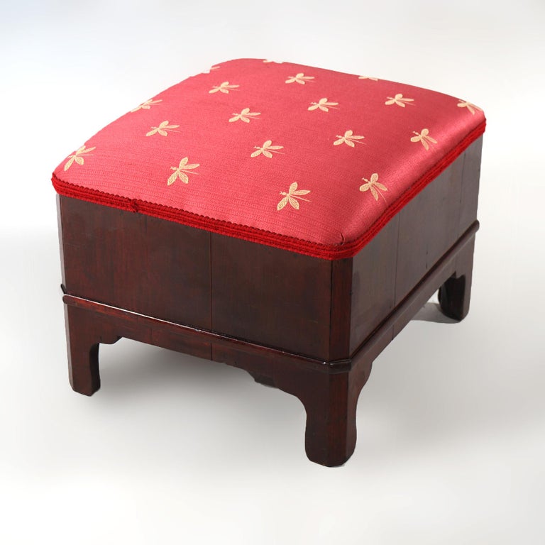 Antique Classical American Empire Mahogany Stool C1840’s