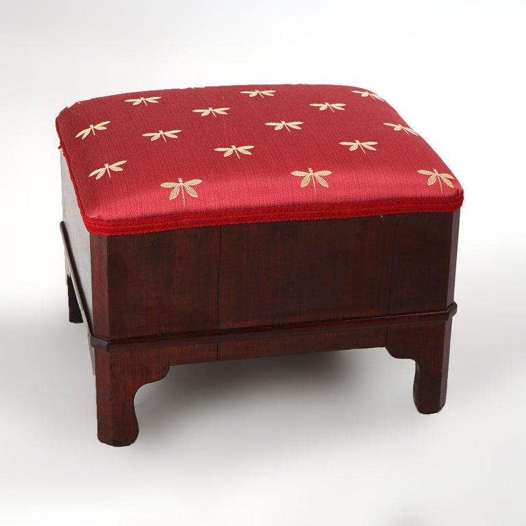 Antique Classical American Empire Mahogany Stool C1840’s