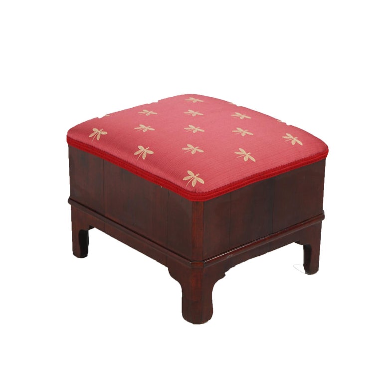 Antique Classical American Empire Mahogany Stool C1840’s