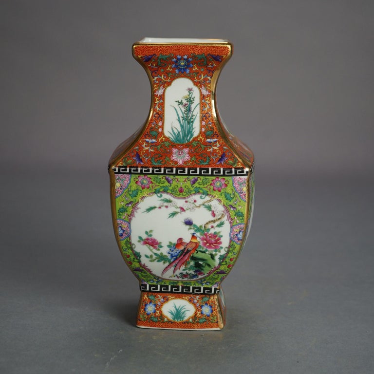 Five Chinese Hand Painted Porcelain Vases 20thC