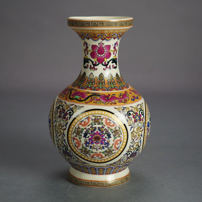 Five Chinese Hand Painted Porcelain Vases 20thC