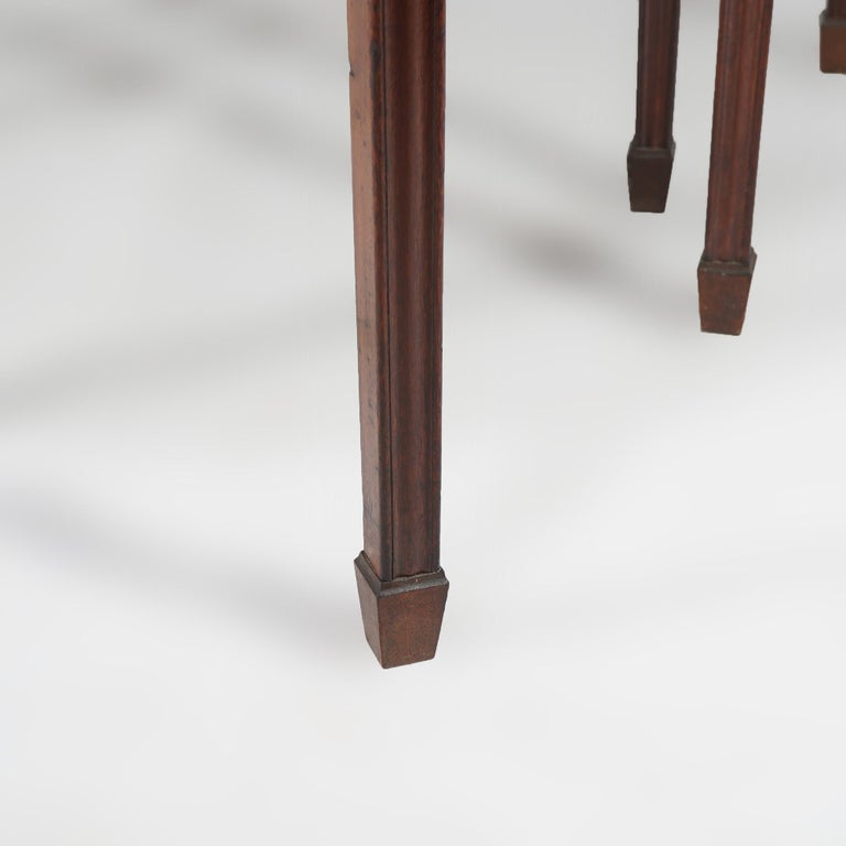 Antique English George III Demi Lune Mahogany Banquet Dining Table Circa 1820