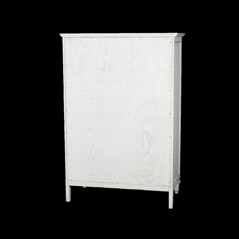 French Style Double Door Armoire by Widdicomb with Eggplant Accents 20thC