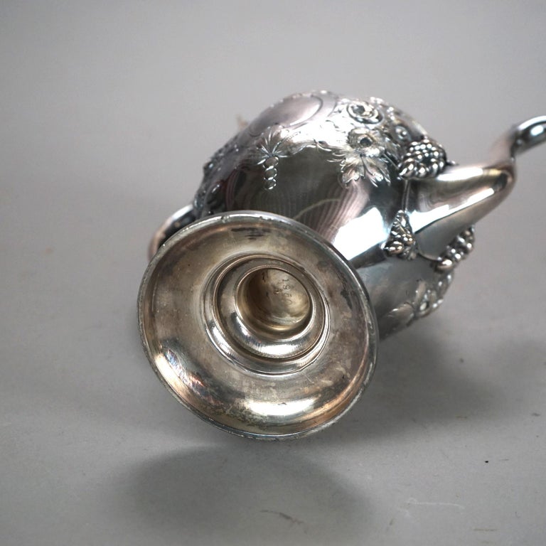 Two Piece Antique Silver Plated Tea Set C1890