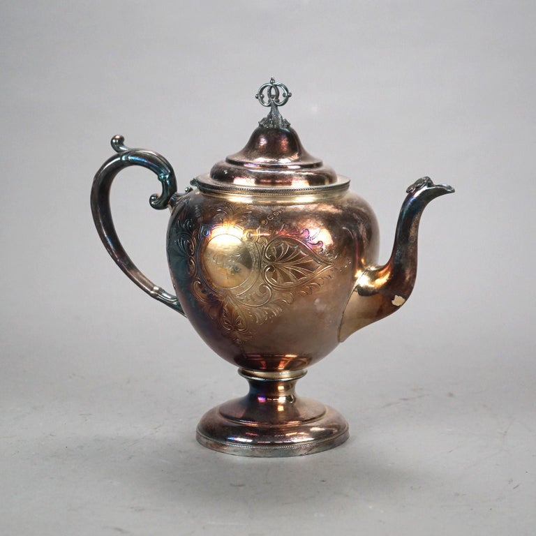 Antique Figural Silver Plated Teapot C1890