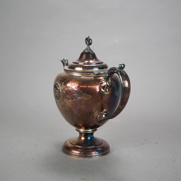Antique Figural Silver Plated Teapot C1890