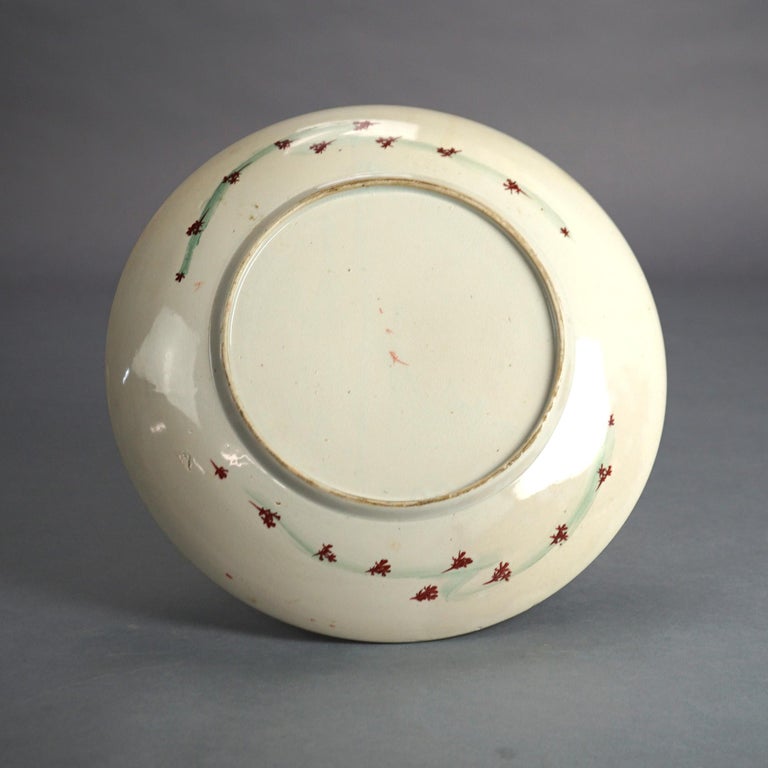 Antique Japanese Imari Porcelain Charger with Garden & Genre Scenes C1920