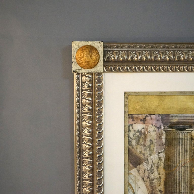 Oversized Grecian Still Life Interior Print, Framed, 20th C