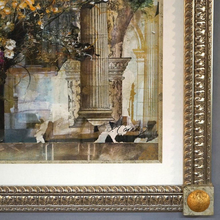 Oversized Grecian Still Life Interior Print, Framed, 20th C