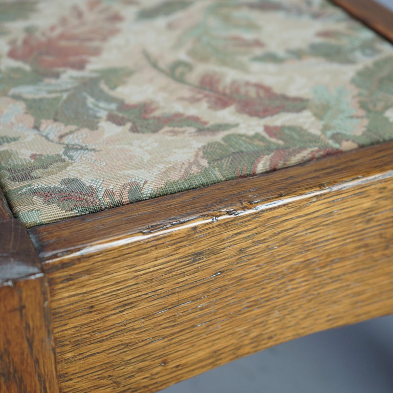 Antique Arts & Crafts Stickley Quarter Sawn Oak Footstool c1910