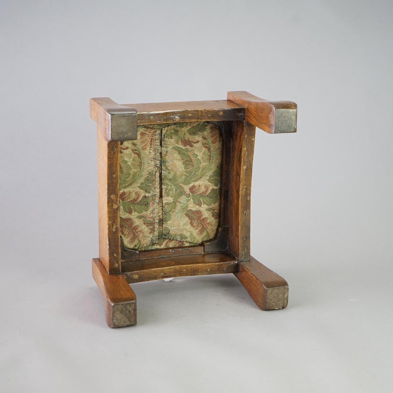 Antique Arts & Crafts Stickley Quarter Sawn Oak Footstool c1910