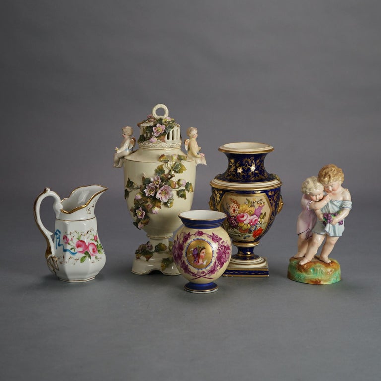 Five Pieces of Antique German/Austrian Porcelain Items C1900