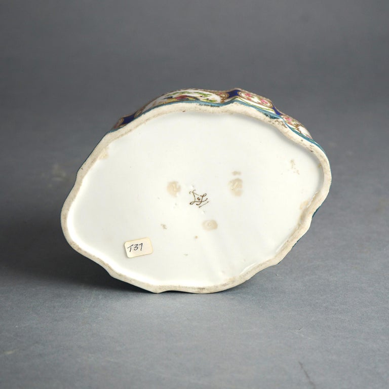 Antique Sevrés Porcelain Polychrome & Gilt Decorated Inkwell with Bird C1890