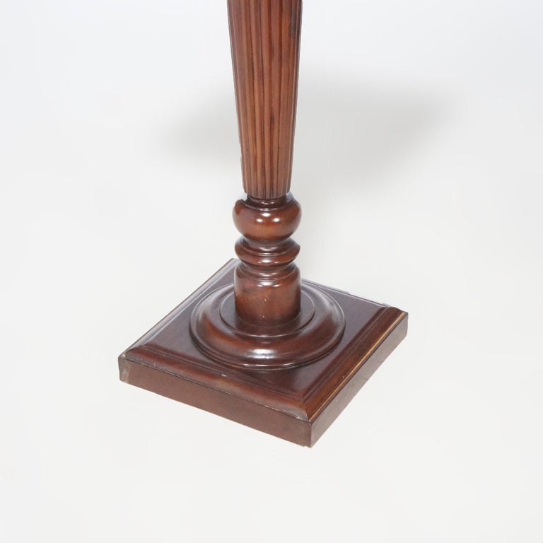 Antique Neoclassical Carved Mahogany Sculpture Display Pedestal, circa 1900