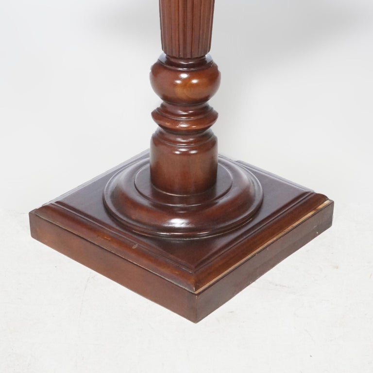 Antique Neoclassical Carved Mahogany Sculpture Display Pedestal, circa 1900