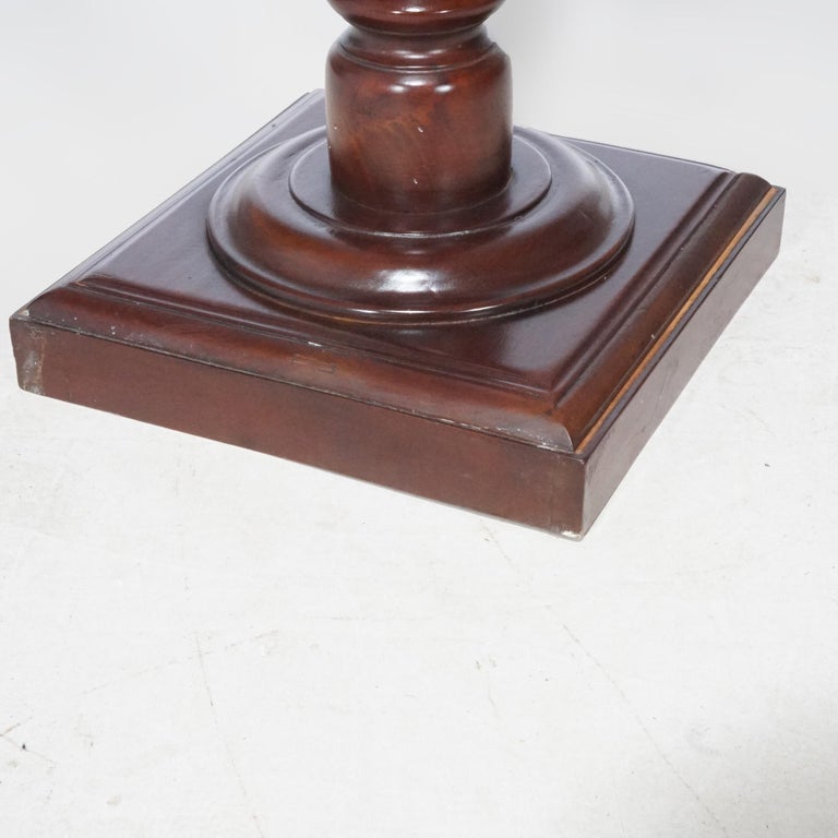 Antique Neoclassical Carved Mahogany Sculpture Display Pedestal, circa 1900