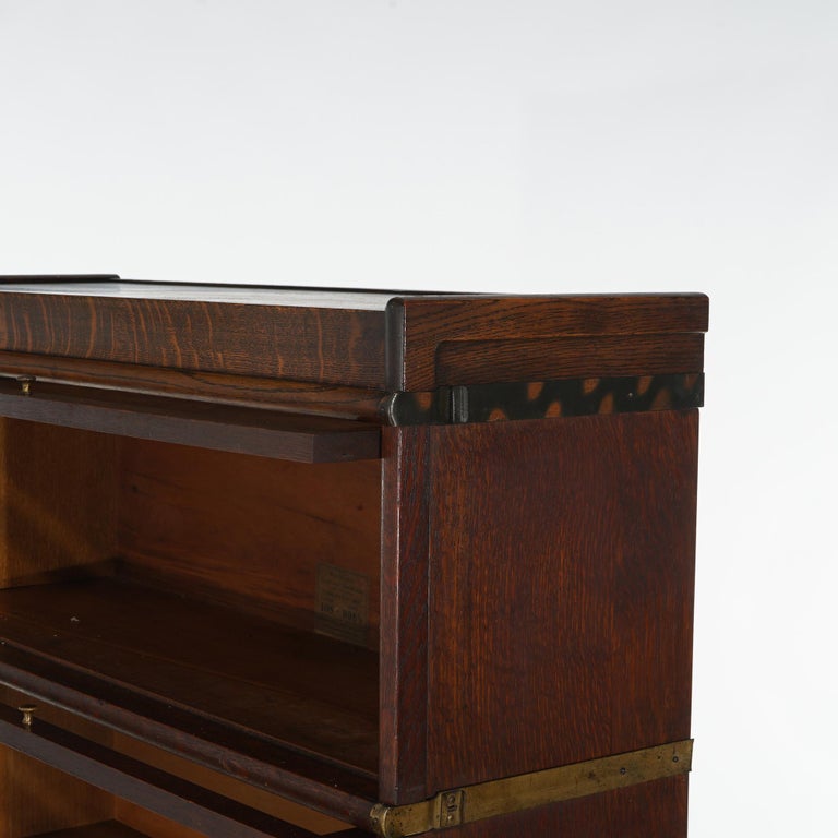 Macey Mission Style Arts And Crafts Four Stack Oak Barrister Bookcase C1910