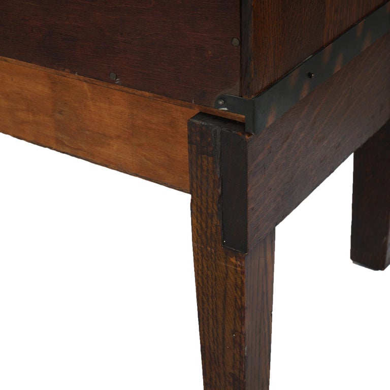 Macey Mission Style Arts And Crafts Four Stack Oak Barrister Bookcase C1910