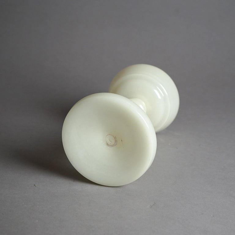 Antique Opaline Clamshell Glass Kerosene Lamp C1870
