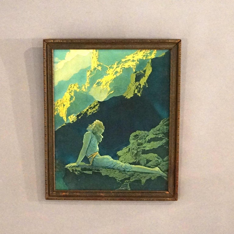 Antique Maxfield Parrish Reinthal & Newman Print “Wild Geese”, Framed, C1920
