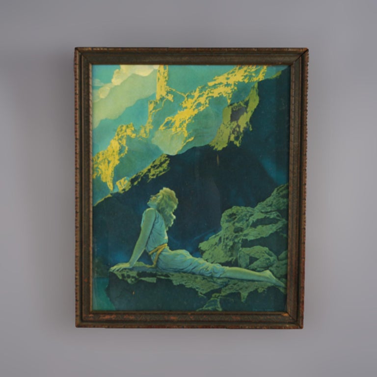 Antique Maxfield Parrish Reinthal & Newman Print “Wild Geese”, Framed, C1920