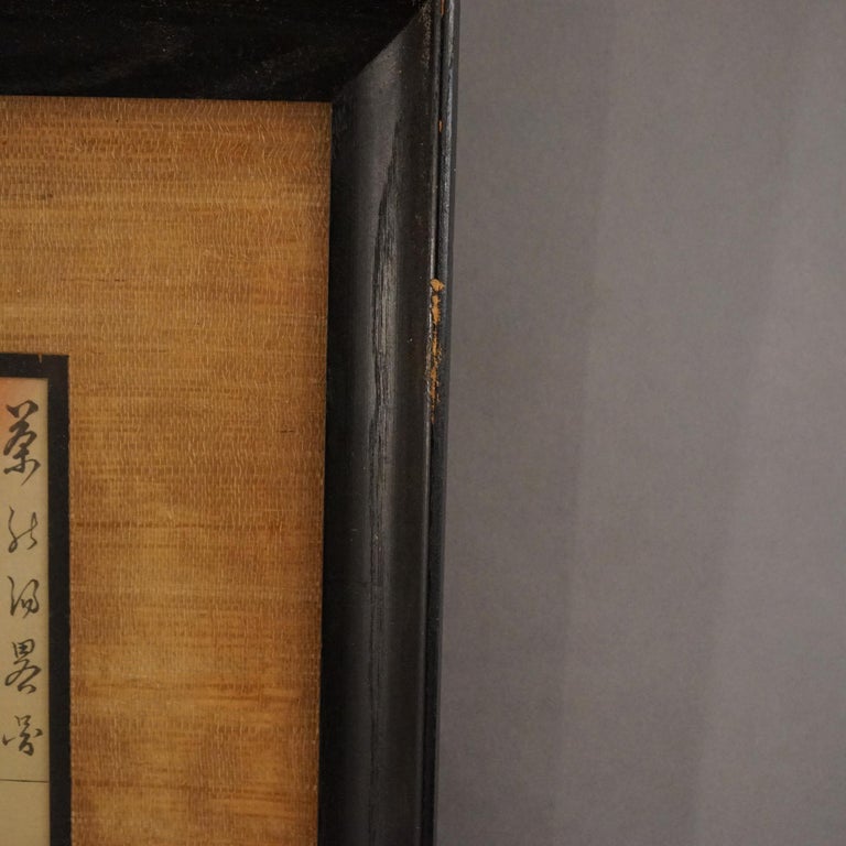 Antique Japanese Woodblock Triptych (3 Panel) Print by Toyohara, Framed, C1920