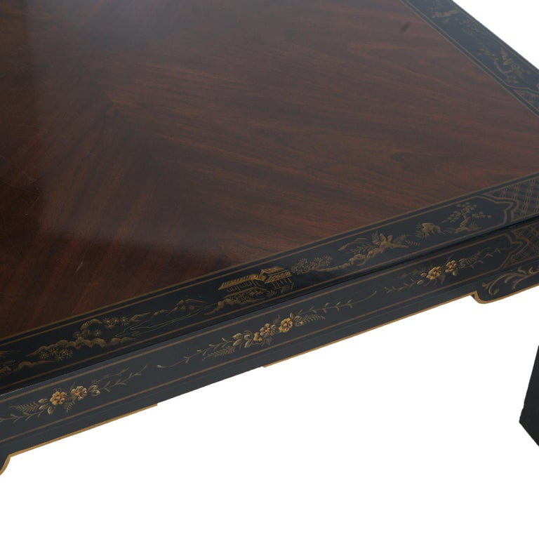 Drexel Heritage Mahogany And Ebonized Chinoiserie Decorated Low Table C1950