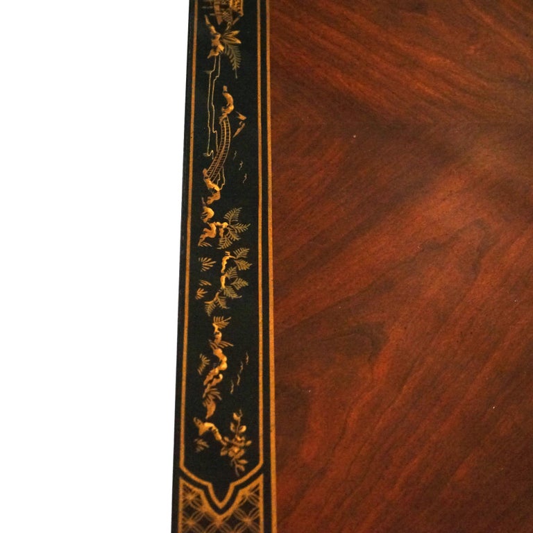 Drexel Heritage Mahogany And Ebonized Chinoiserie Decorated Low Table C1950