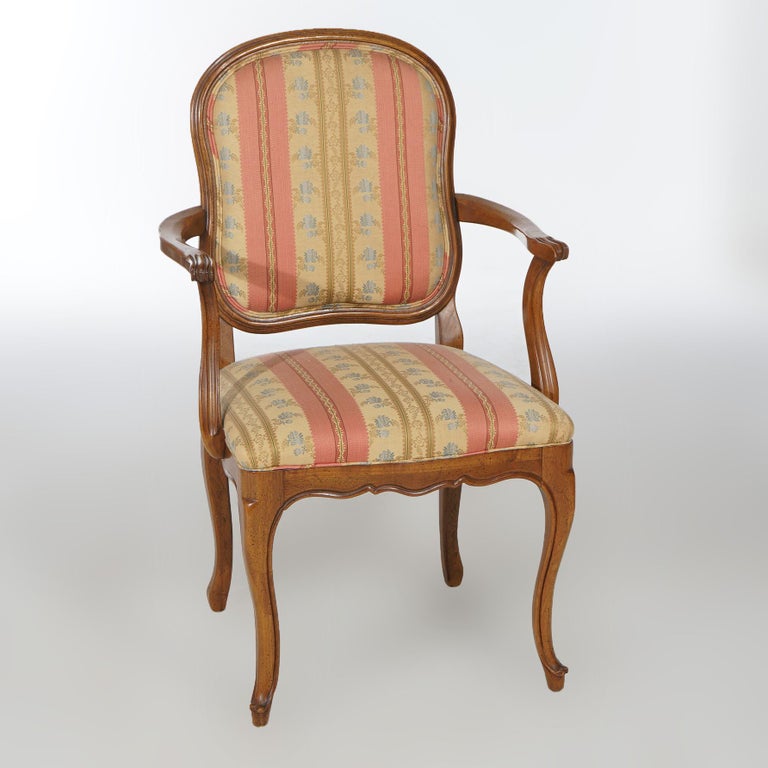 Six French Louis XIV Style Mahogany & Cane Dining Chairs 20th C