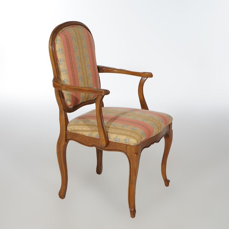 Six French Louis XIV Style Mahogany & Cane Dining Chairs 20th C
