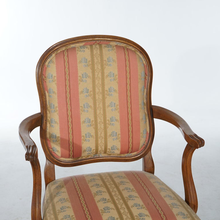 Six French Louis XIV Style Mahogany & Cane Dining Chairs 20th C