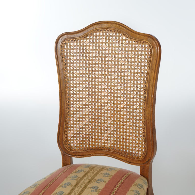 Six French Louis XIV Style Mahogany & Cane Dining Chairs 20th C
