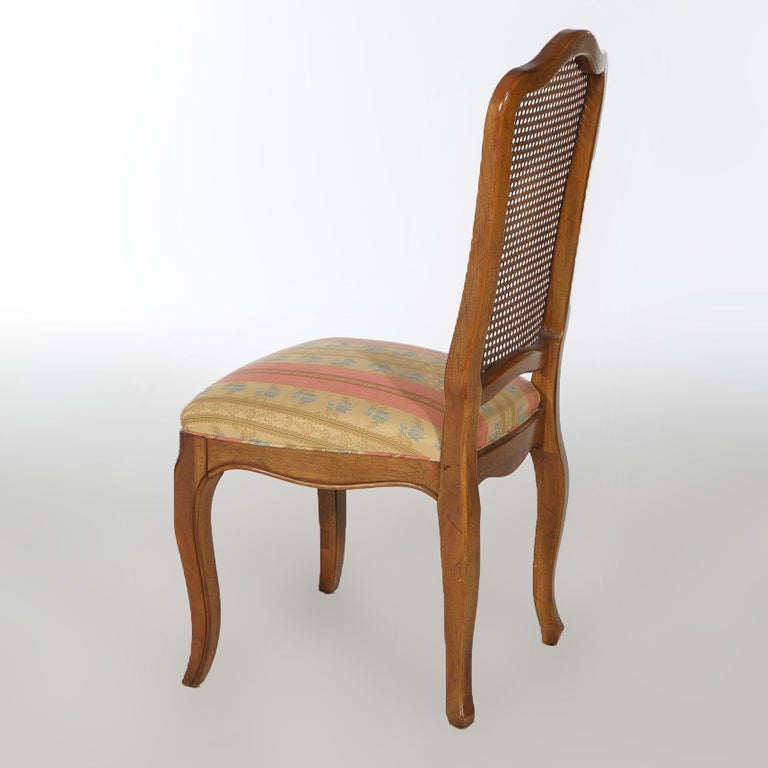 Six French Louis XIV Style Mahogany & Cane Dining Chairs 20th C