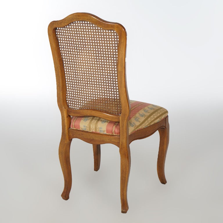 Six French Louis XIV Style Mahogany & Cane Dining Chairs 20th C