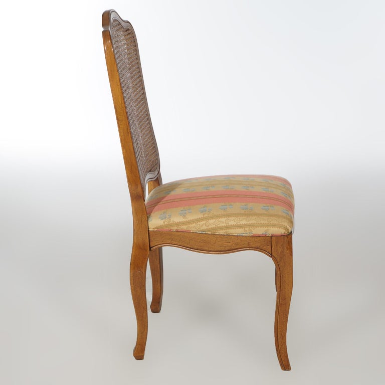 Six French Louis XIV Style Mahogany & Cane Dining Chairs 20th C